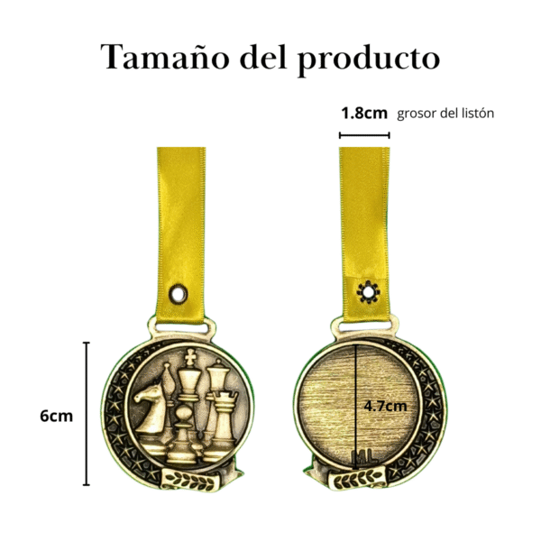 Medalla metálica Ajedrez
