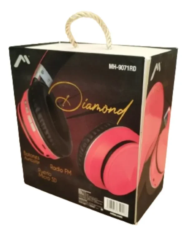 Audifonos de diadema Rojos Inalámbricos