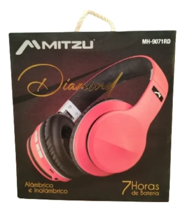 Audifonos de diadema Rojos Inalámbricos