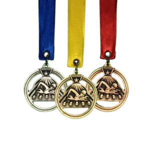 Medalla metálica Natación