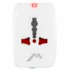 Adaptador universal de contactos para viaje, blanco