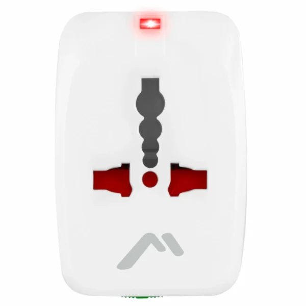 Adaptador universal de contactos para viaje, blanco