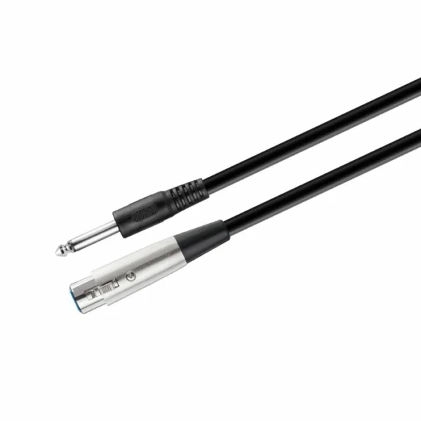 Cable extensión jack cannon - plug monoaural 6.3 mm, 6 m