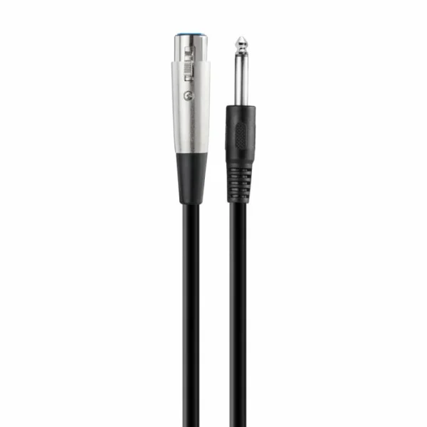 Cable extensión jack cannon - plug monoaural 6.3 mm, 6 m