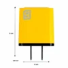Cargador con puertos tipo C y USB carga rápida, amarillo
