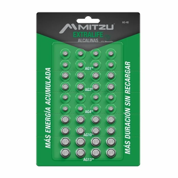 Kit 40 pilas alcalinas tipo boton