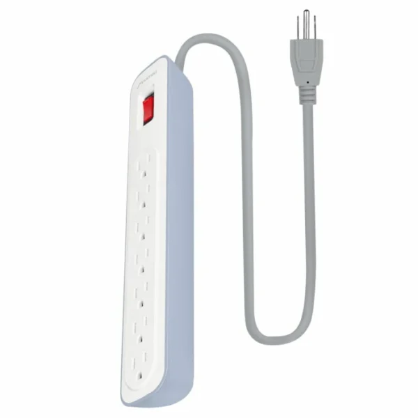 Multicontacto de 7 entradas vertícales con interruptor