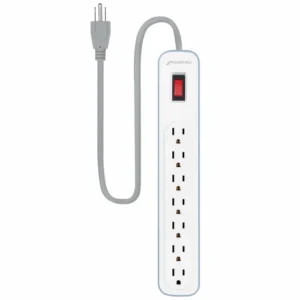 Multicontacto de 7 entradas vertícales con interruptor