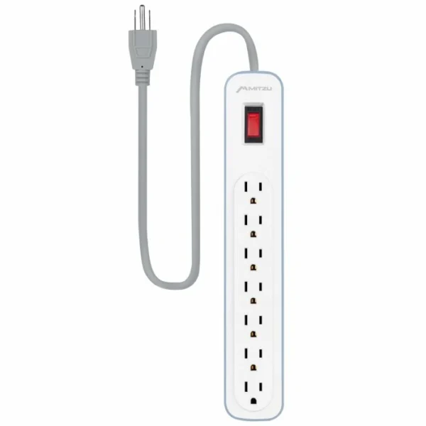 Multicontacto de 7 entradas vertícales con interruptor