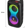 Bocina Recargable Bluetooth Con Doble Bafle De 3 pulgadas Y Luces Led Multicolor