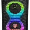 Bocina Recargable Bluetooth Con Doble Bafle De 3 pulgadas Y Luces Led Multicolor