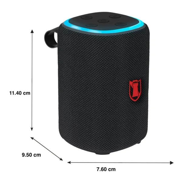 Bocina portátil recargable con reproductor FM