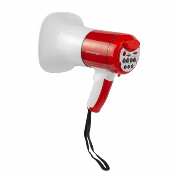 Megáfono recargable 700 m de alcance con micro SD