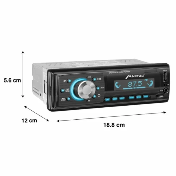 Autoestéreo digital FM con Bluetooth 4 x 50 W y manos libres
