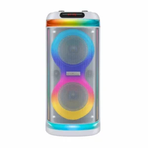 Bafle recargable de 2 x 6.5" con 25,000 W PMPO - Blanco