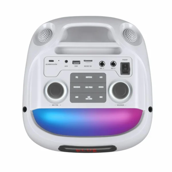 Bafle recargable de 2 x 6.5" con 25,000 W PMPO - Blanco