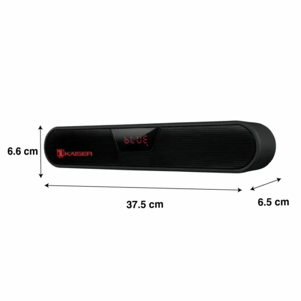 Bocina recargable tipo barra con luz