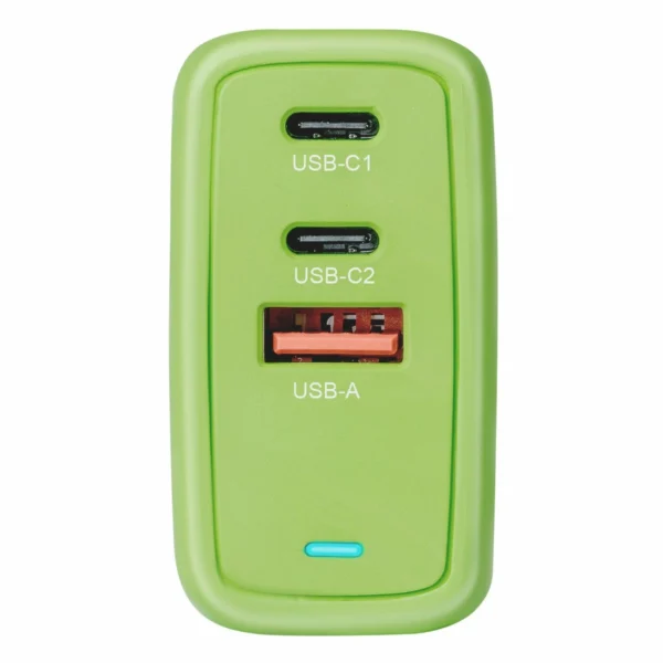 Cargador de carga ultra rápida con 1 puerto USB y 2 tipo C
