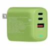 Cargador de carga ultra rápida con 1 puerto USB y 2 tipo C