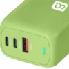 Cargador de carga ultra rápida con 1 puerto USB y 2 tipo C