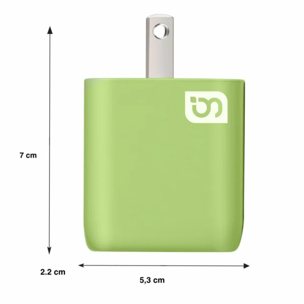 Cargador de carga ultra rápida con 1 puerto USB y 2 tipo C