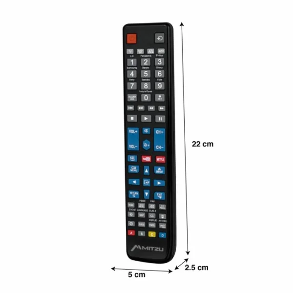 Control remoto 5 en 1 compatible con Smart TV, acceso a netflix