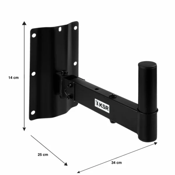 stand-para-pared-con-codo-de-movimiento-para-bafle-negro (2) Soporte para pared con codo de movimiento para bafle