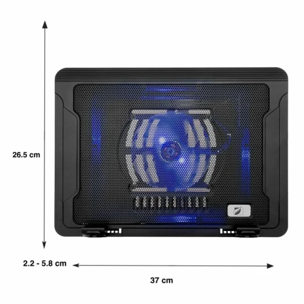 Ventilador metálico para laptop negro