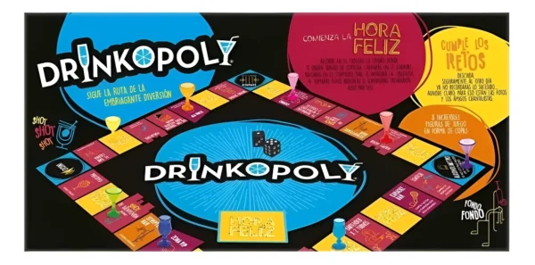 Juego De Mesa Drinkopoly Diversión Para Adultos Shots