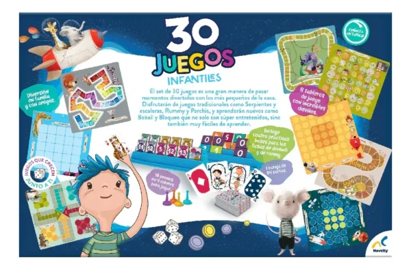 Set De Juegos De Mesa 30 En 1 Juego Infantil Familiar Niños