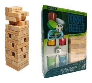 Torre Del Beber 56 Bloques De Madera, Con Shots De Castigo