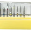 Kit De Fresas Diamante Para Preparar Resinas 8 Pzs Plateado