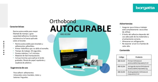 Kit De Jeringa Resina Orthobond Autocurable Para Brackets