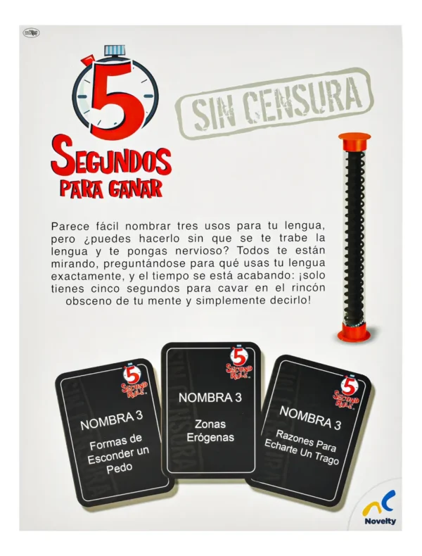 5 Segundos Para Ganar Sin Censura Juego De Mesa Novelty