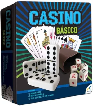 Casino Basico Set Baraja Española, Poker, Cubilete Y Domino