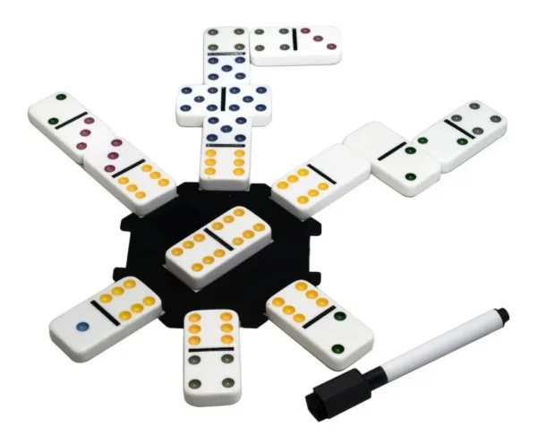 Dominó Tradicional Doble 6 Estuche Metálico Fichas Jumbo