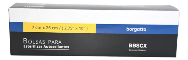Bolsas Para Esterilizar Autosellantes 7cm X 26cm Borgatta Blanco Esterilizar