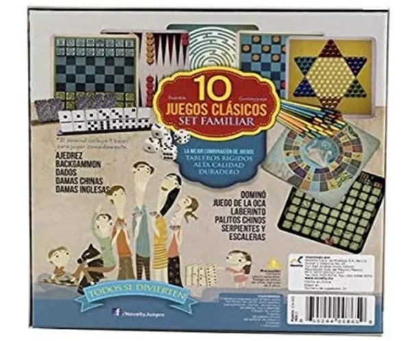 Juego De Mesa Clásicos 10 En 1 Diversión Familiar Y Amigos